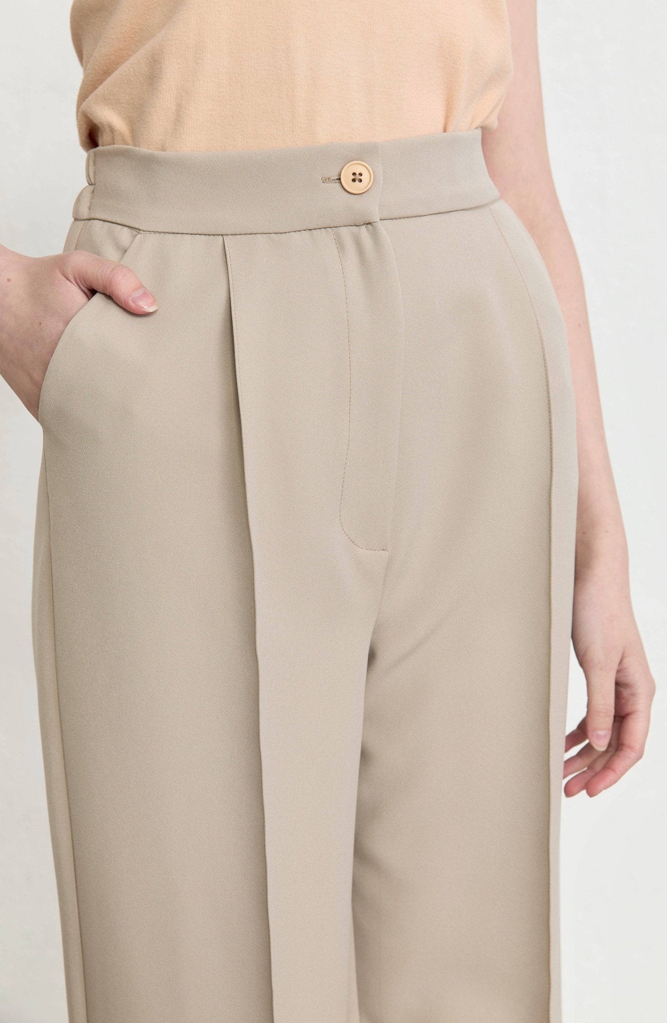 Double Bej Palazzo Pantolon - Fatma Atasoy