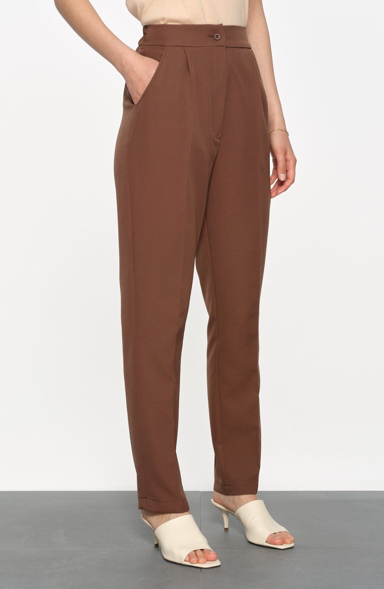 Double Fit Pantolon Çikolata Kahve - Fatma Atasoy