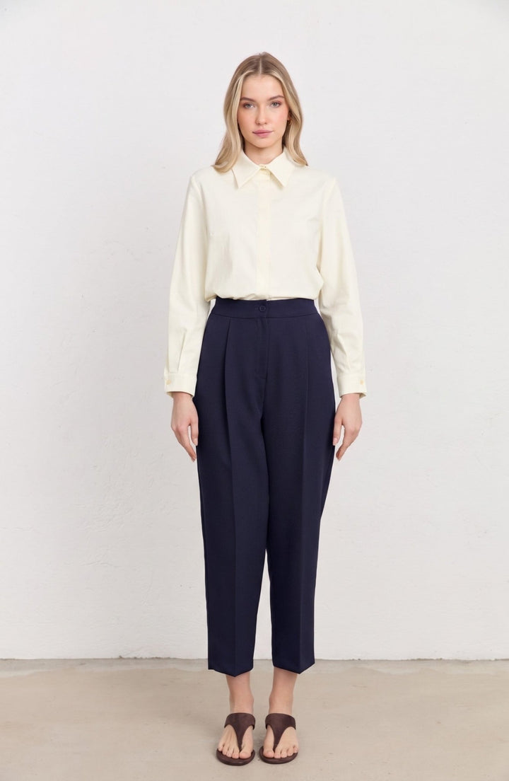 Double Fit Pantolon Lacivert - Fatma Atasoy
