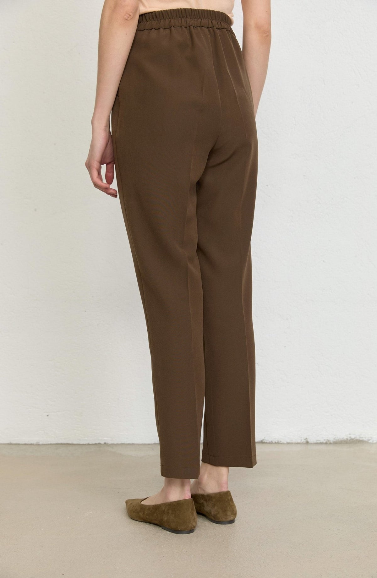 Double Kahverengi Fit Pantolon - Fatma Atasoy