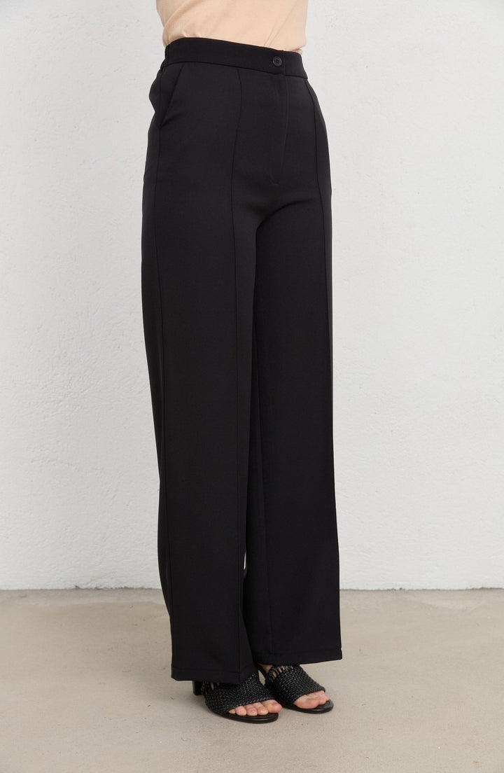 Double Siyah Palazzo Pantolon - Fatma Atasoy
