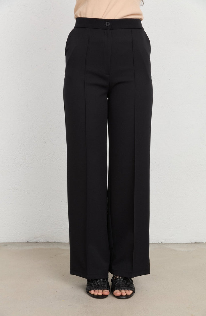 Double Siyah Palazzo Pantolon - Fatma Atasoy