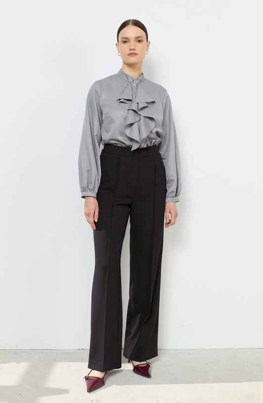 Double Siyah Palazzo Pantolon - Fatma Atasoy