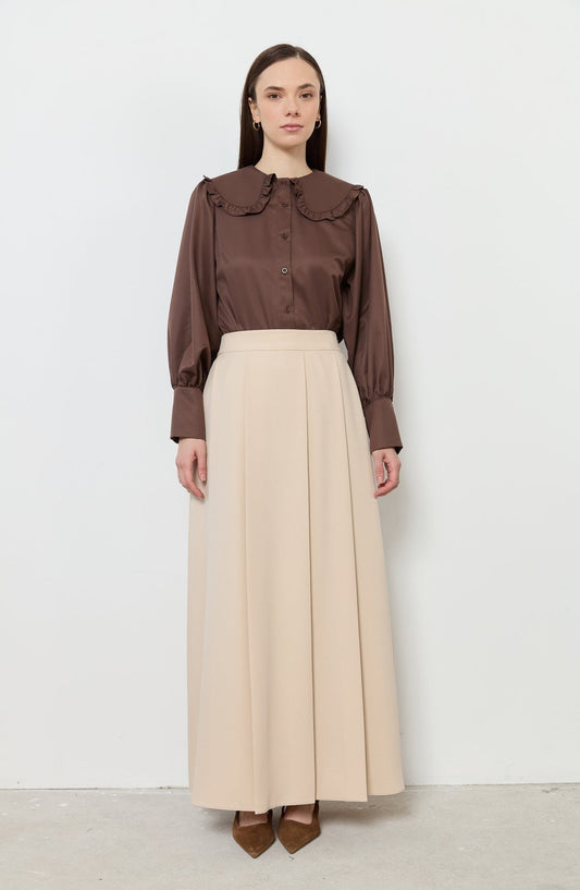 Double Taş Çift Pile Etek - Fatma Atasoy