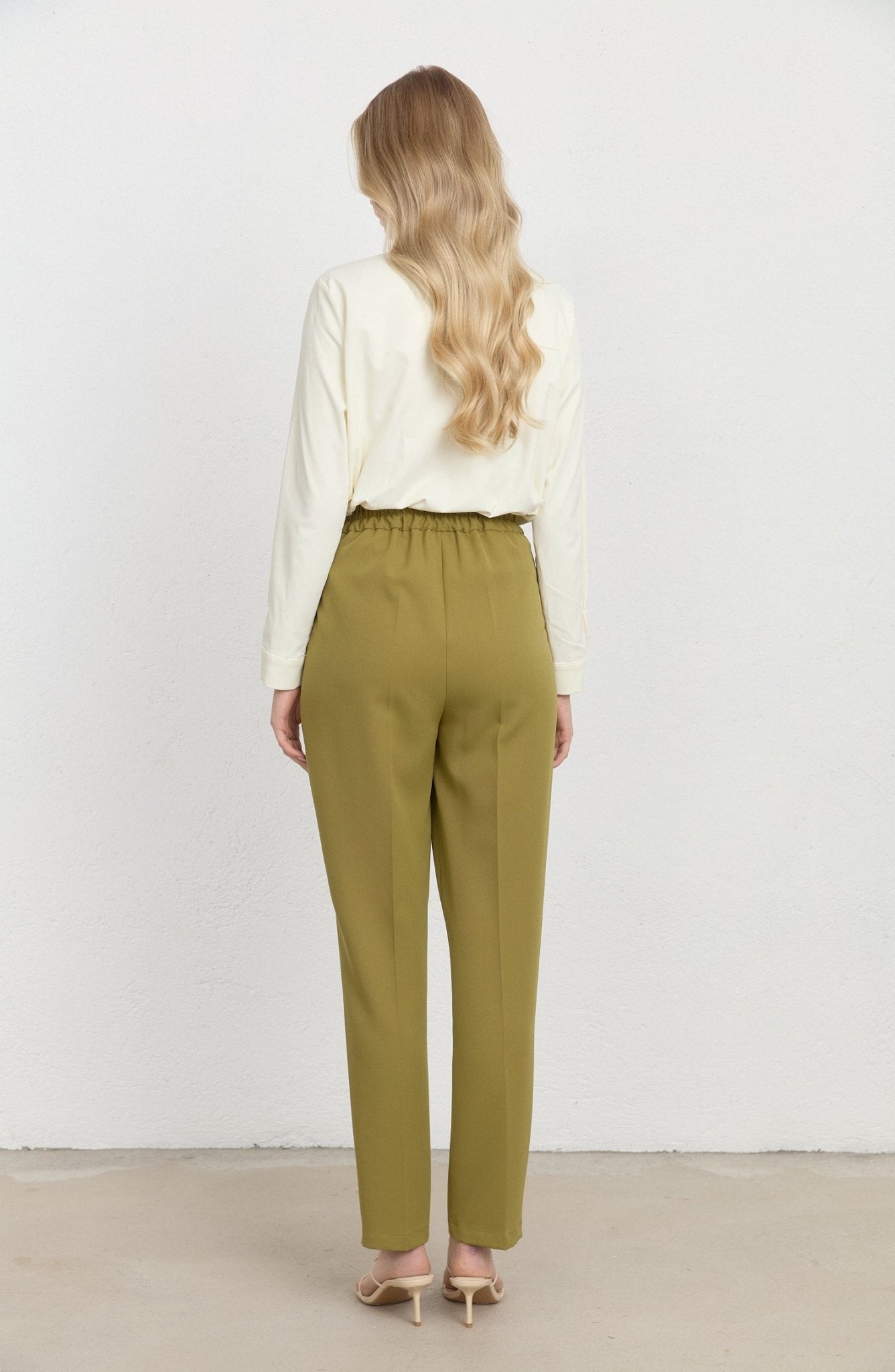Double Yağ Yeşili Fit Pantolon - Fatma Atasoy