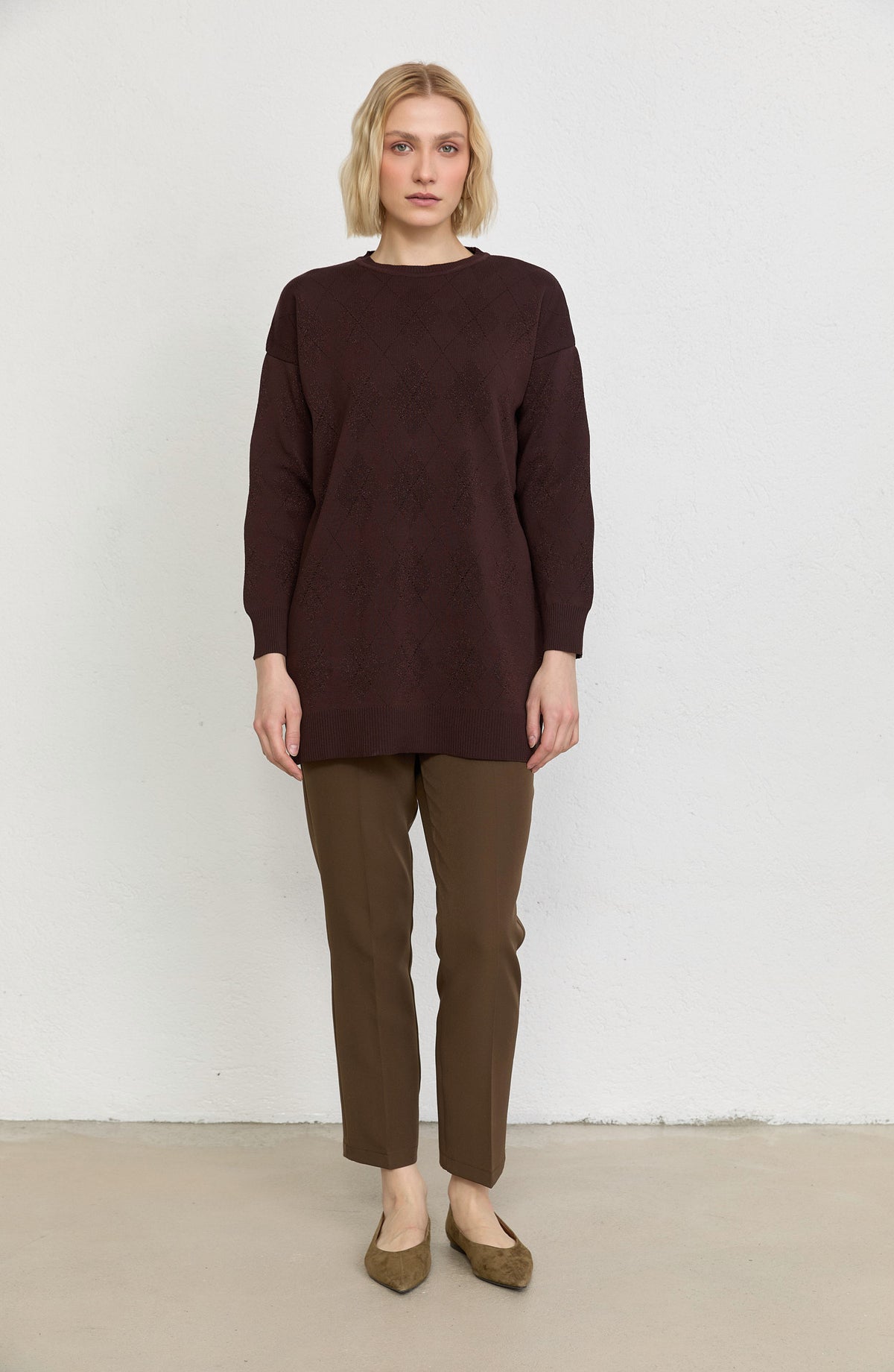 Double Kahverengi Fit Pantolon