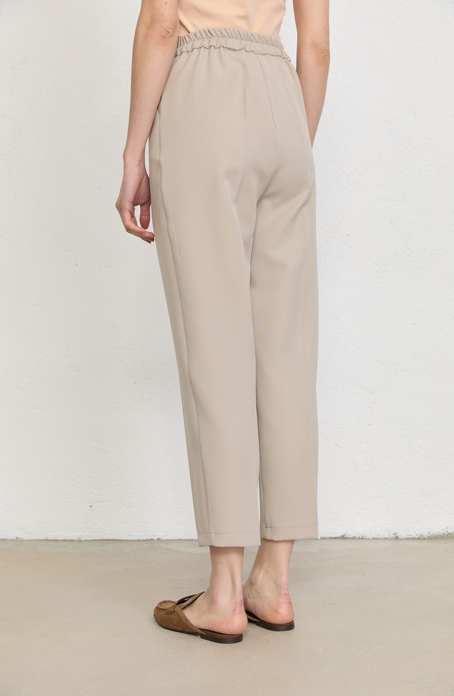 Double Barrel Bej Fit Pantolon