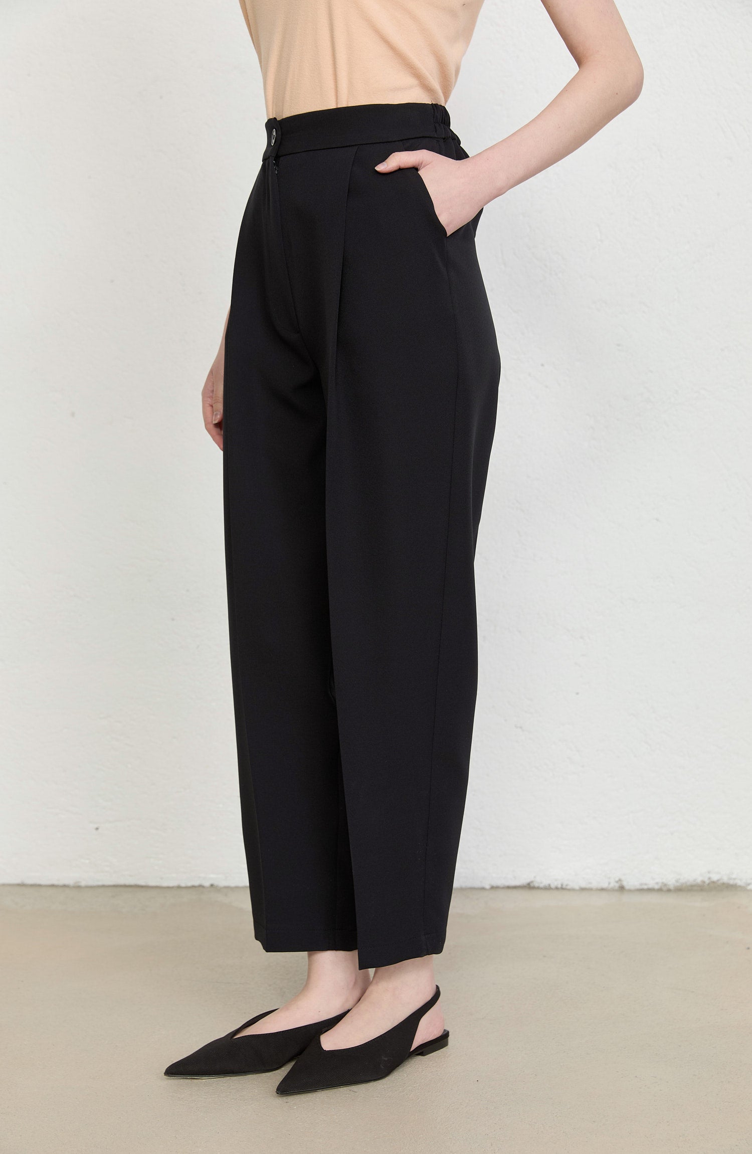 Double Barrel Siyah Fit Pantolon