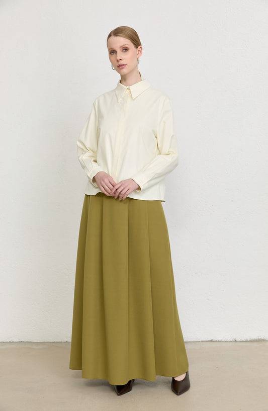 Basic Vanilya Pamuk Gömlek