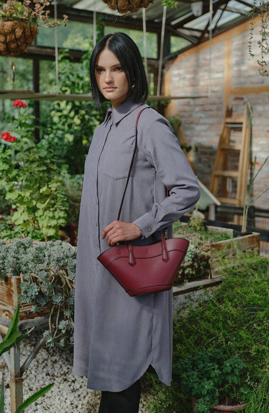 Fit Dad Gri Kadife Gömlek Ceket - Fatma Atasoy