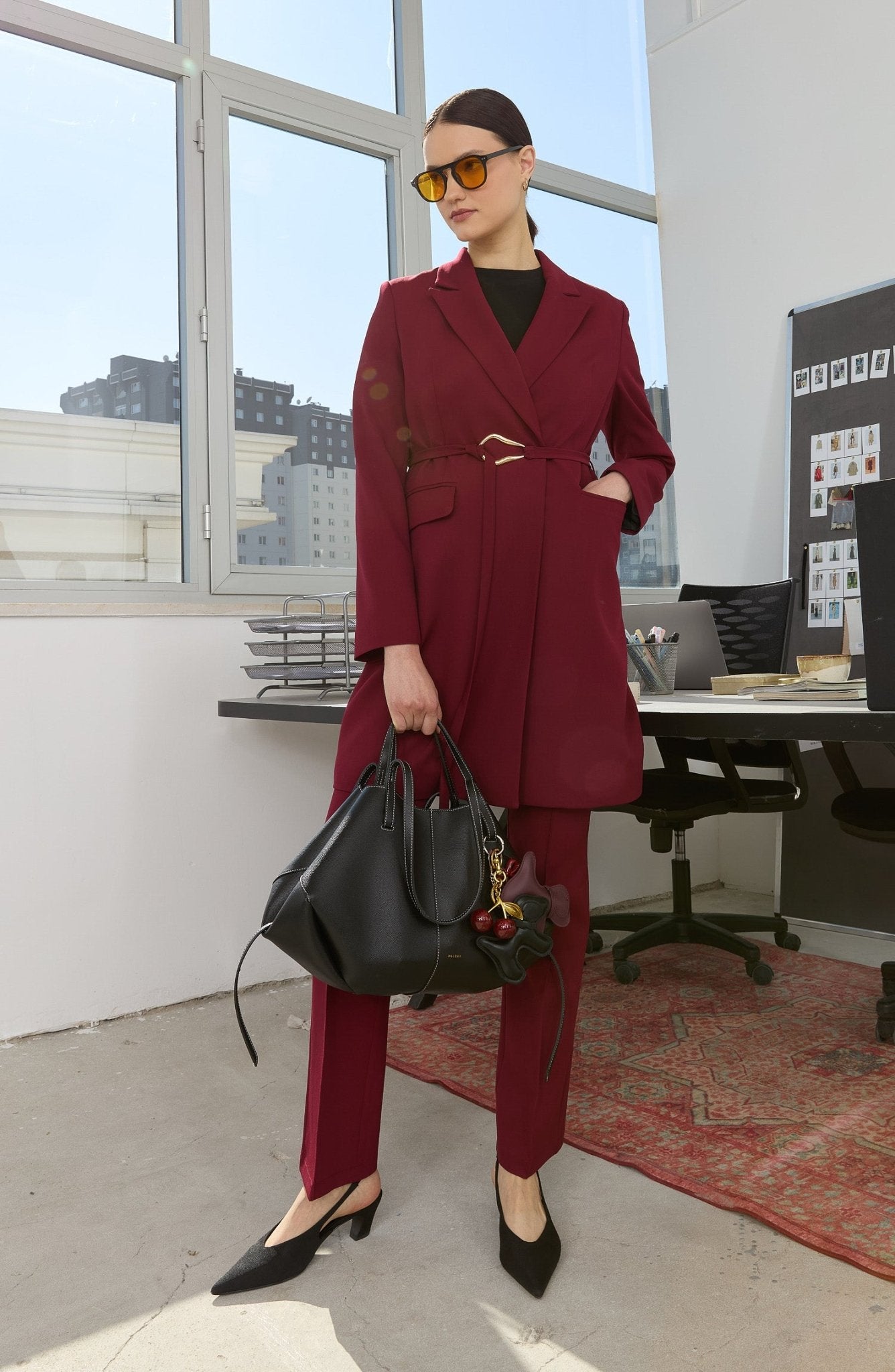 Flare Bordo Pantolon - Fatma Atasoy