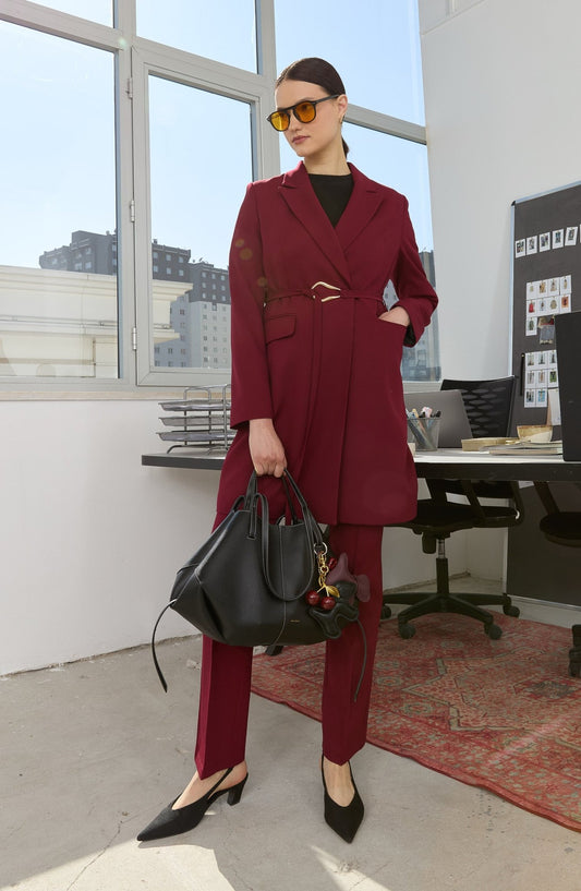 Flare Bordo Pantolon - Fatma Atasoy