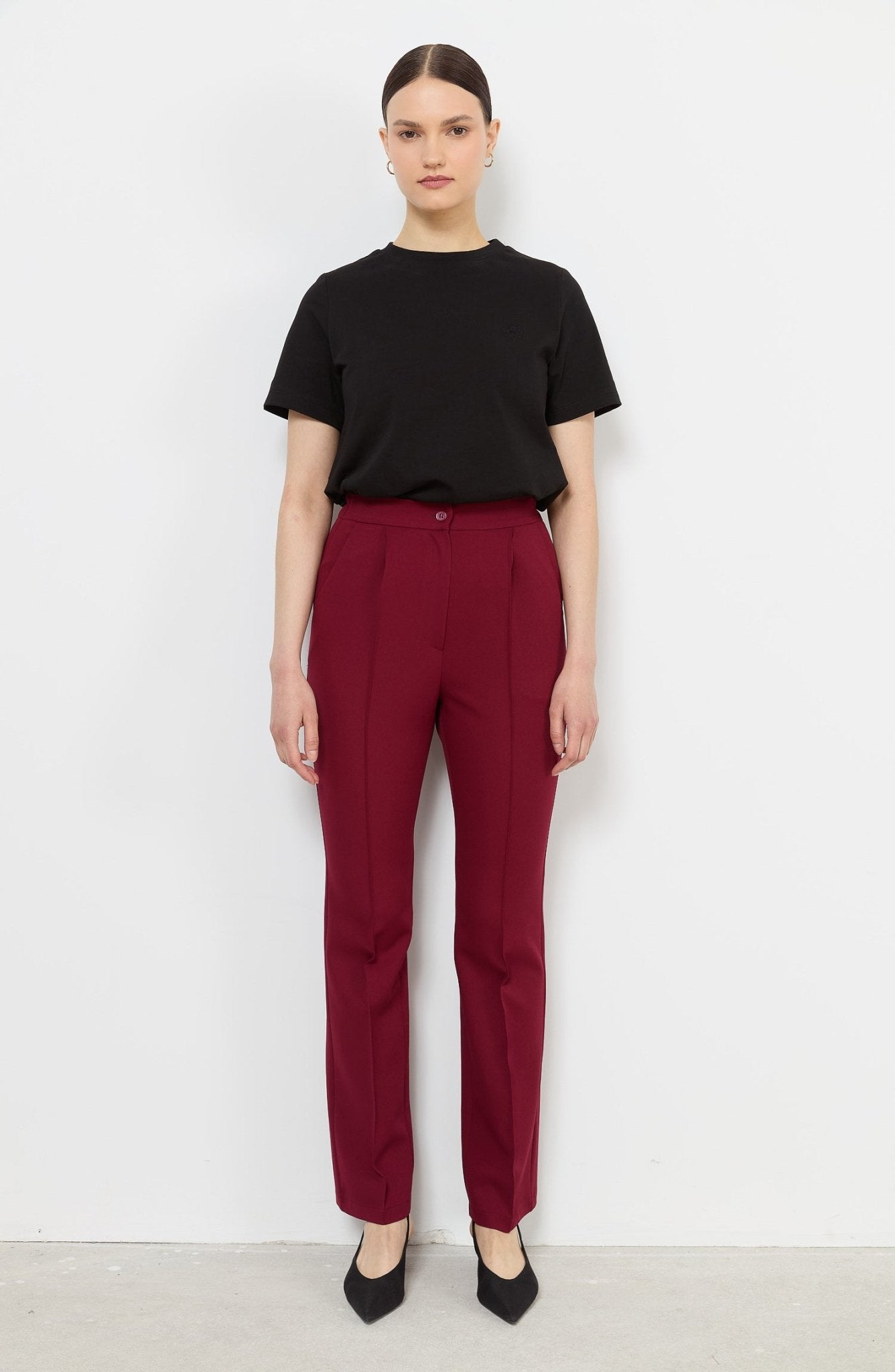 Flare Bordo Pantolon - Fatma Atasoy
