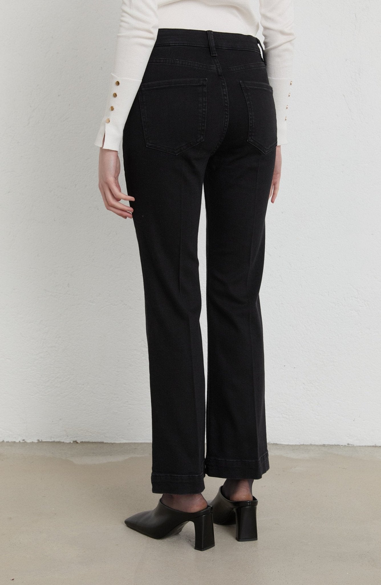 Flare Siyah Denim Pantolon - Fatma Atasoy