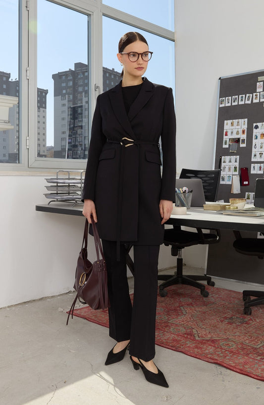 Flare Siyah Pantolon - Fatma Atasoy