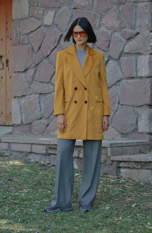 Gabardin Gri Palazzo Pantolon - Fatma Atasoy