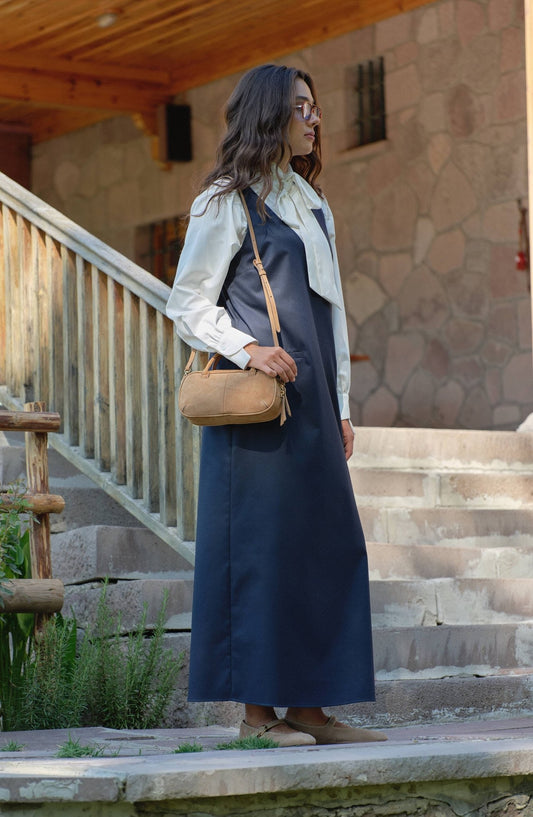 Gabardin Lacivert Jile - Fatma Atasoy