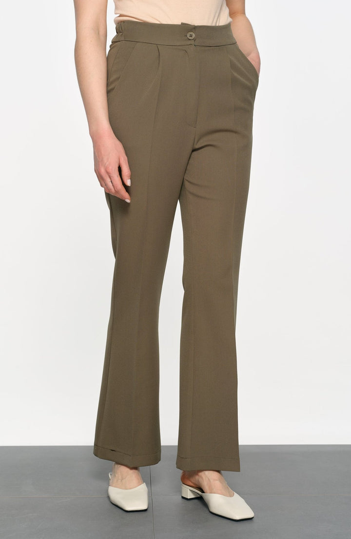 İspanyol Paça Pantolon Haki - Fatma Atasoy