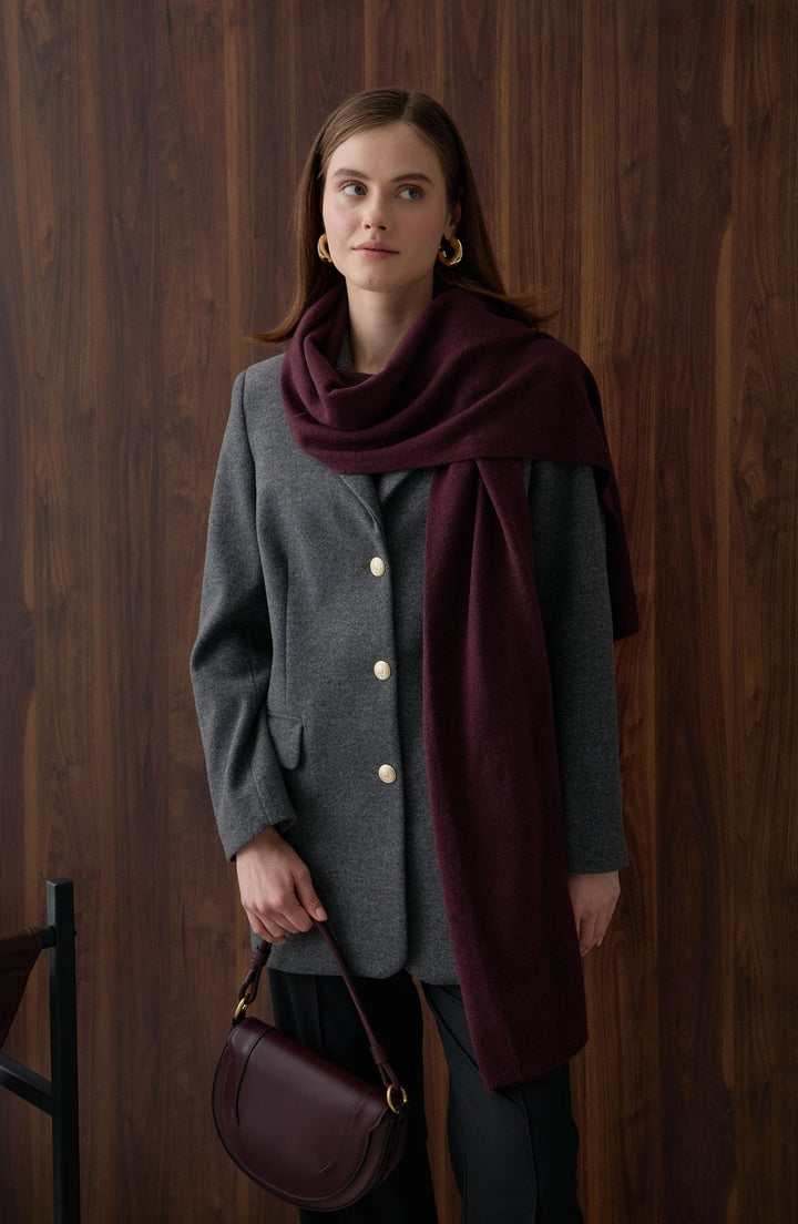 Kaşe Blazer Ceket Antrasit - Fatma Atasoy