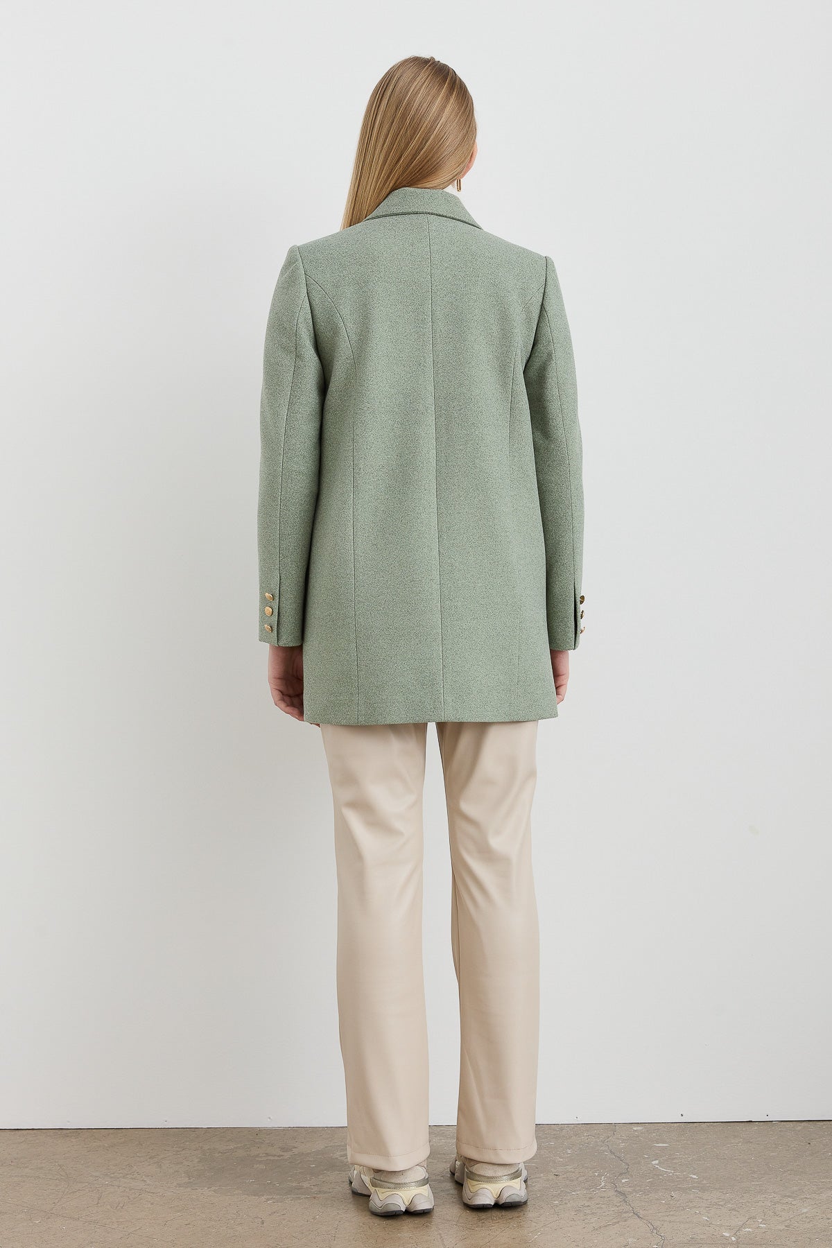 Kaşe Blazer Ceket Mint - Fatma Atasoy