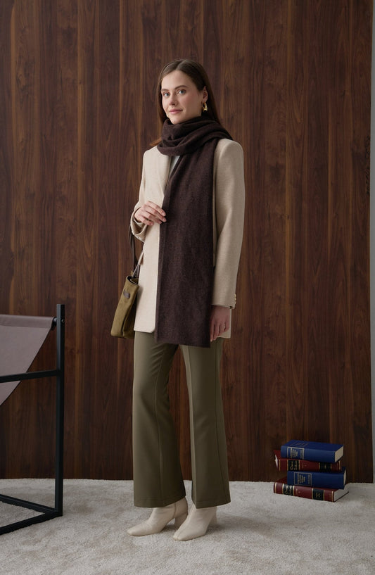 Kaşe Blazer Ceket Taş - Fatma Atasoy