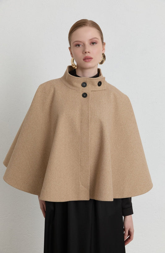 Kaşe Taş Pelerin Panço - Fatma Atasoy