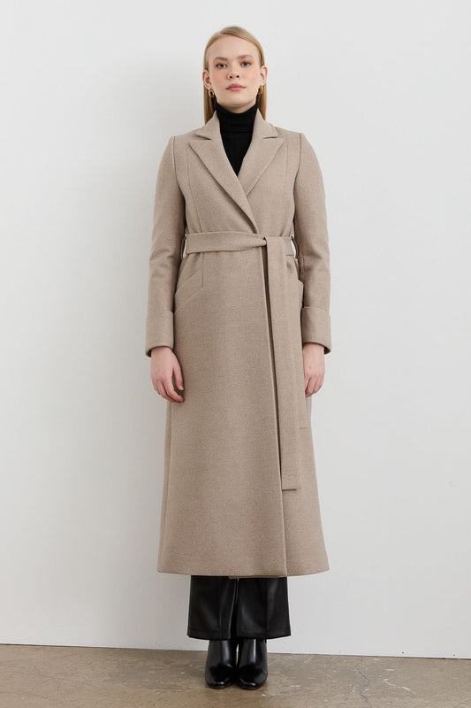 Kuşaklı Maksi Kaban Taş - Fatma Atasoy