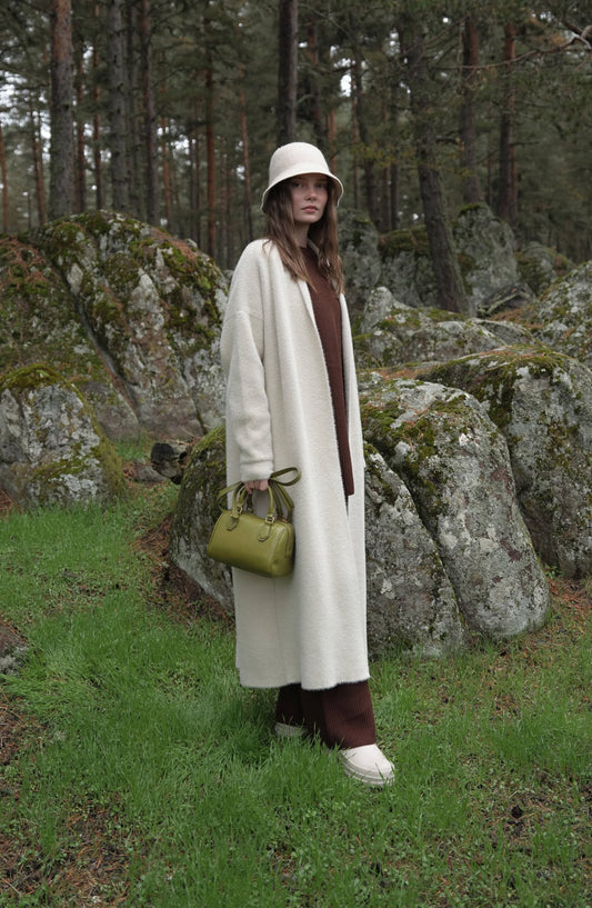 Maksi Yumoş Taş Triko Hırka - Fatma Atasoy