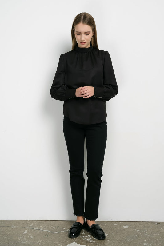 Midi Siyah Gömlek - Fatma Atasoy