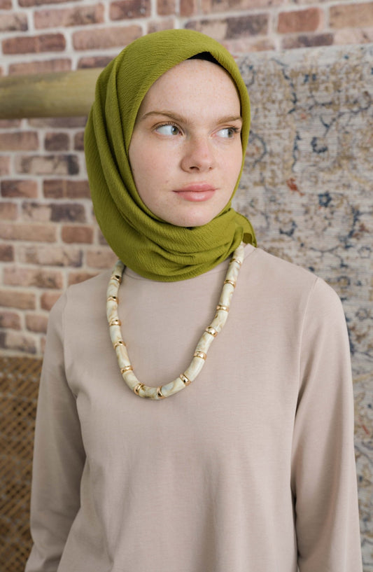 Mio Caz Fıstık Yeşili Eşarp - Fatma Atasoy