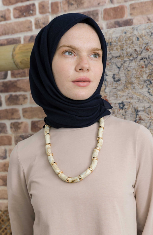 Mio Caz Lacivert Eşarp - Fatma Atasoy