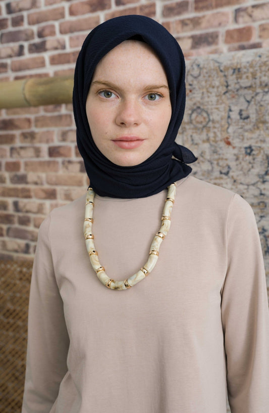 Mio Caz Lacivert Eşarp - Fatma Atasoy