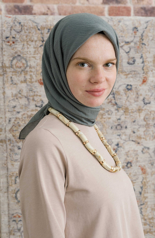 Mio Caz Okyanus Yeşili Eşarp - Fatma Atasoy