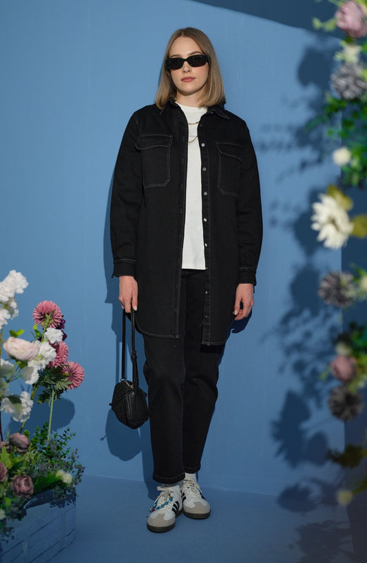 Mom Siyah Denim Pantolon - Fatma Atasoy