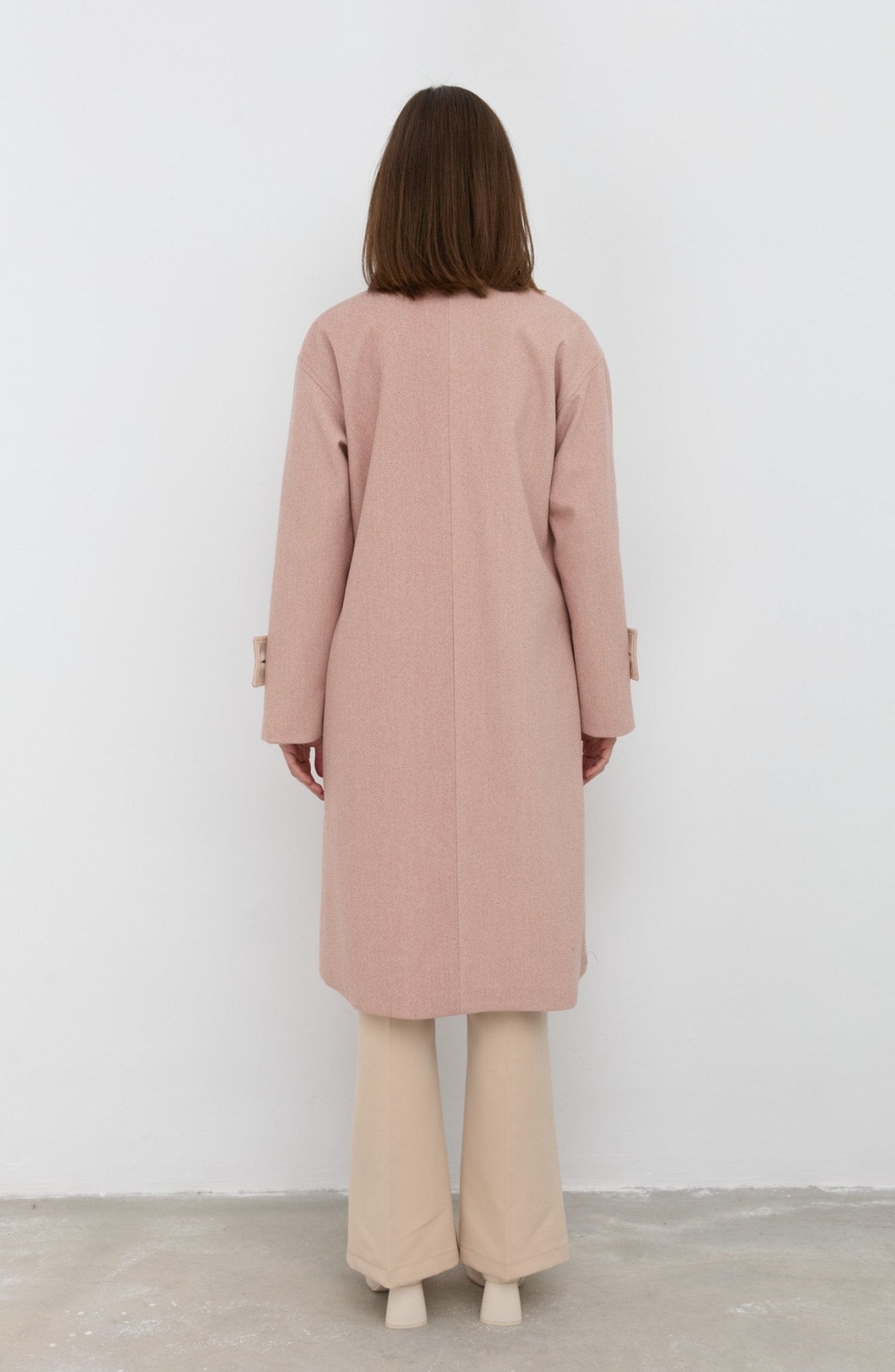 Oversize Atkılı Pudra Kaban - Fatma Atasoy