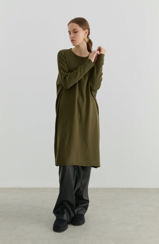 Oversize Maksi Haki Triko Tunik - Fatma Atasoy