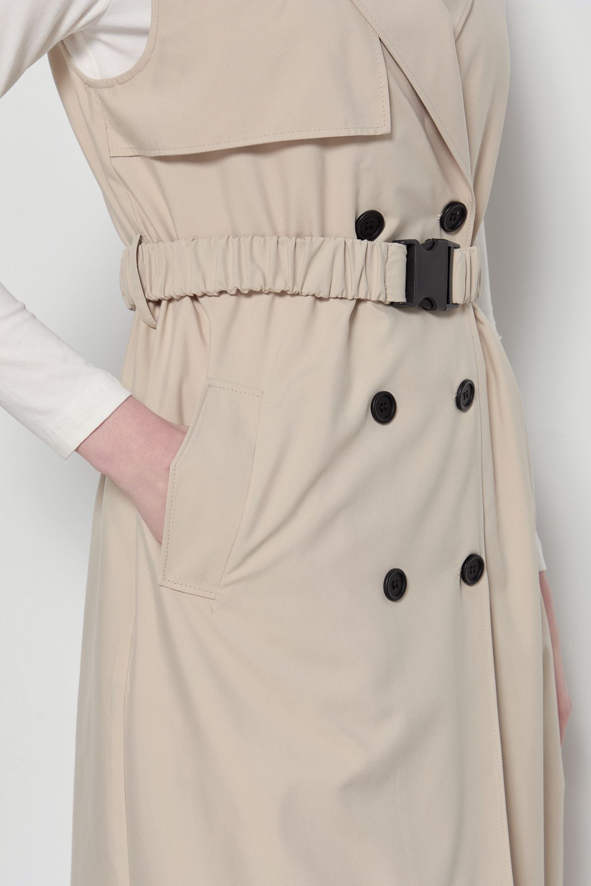 Oversize Trenç Yelek Taş - Fatma Atasoy