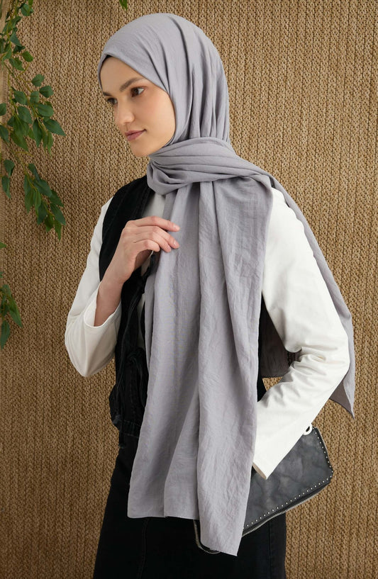 Pamuk Gri Aerobin Şal - Fatma Atasoy