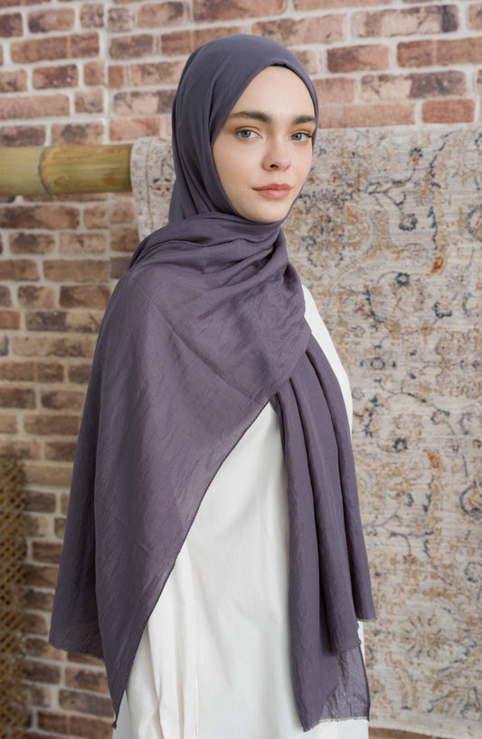 Pamuk Vual Gri Şal - Fatma Atasoy