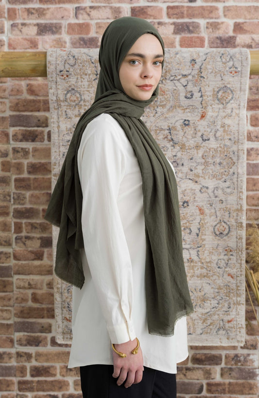 Pamuk Vual Haki Şal - Fatma Atasoy