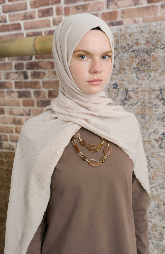 Pamuk Vual Taş Şal - Fatma Atasoy