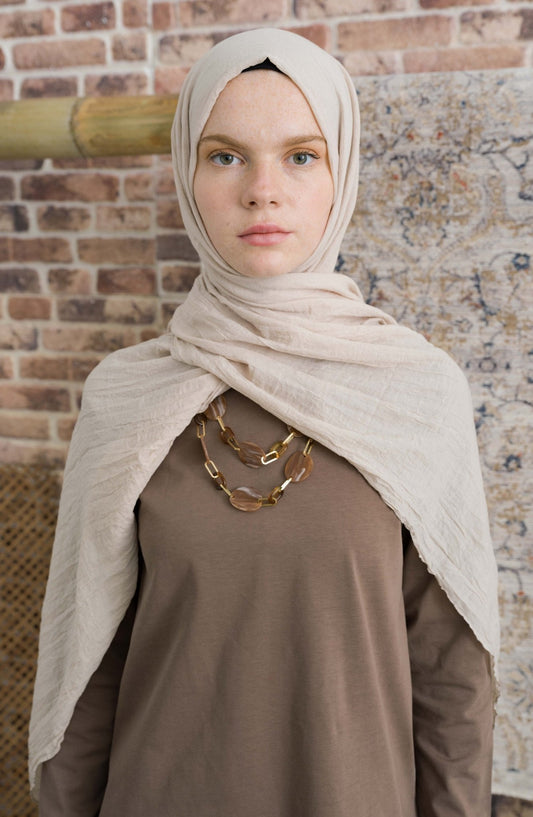 Pamuk Vual Taş Şal - Fatma Atasoy