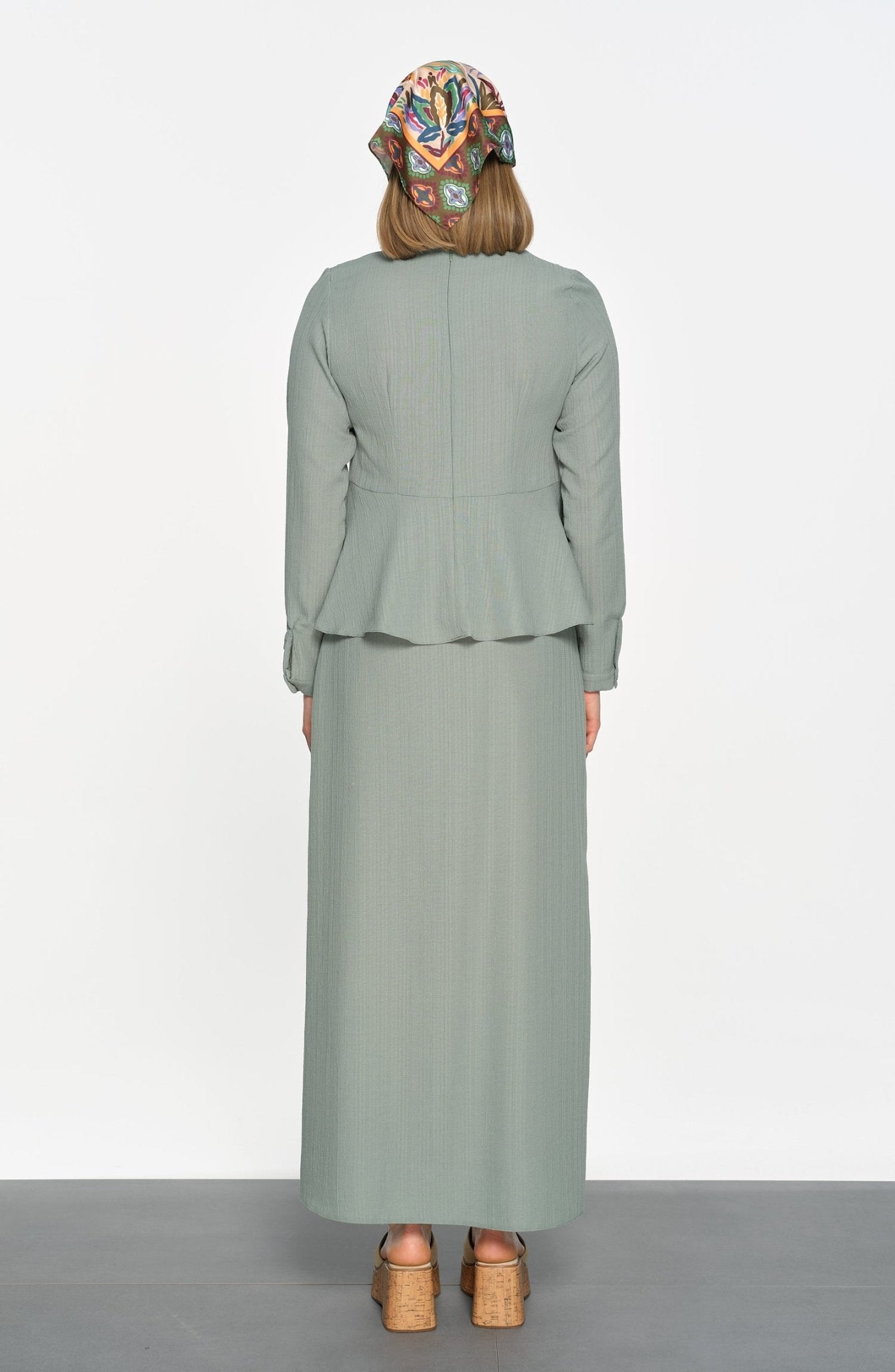 Peplum Detaylı Mint İkili Takım - Fatma Atasoy