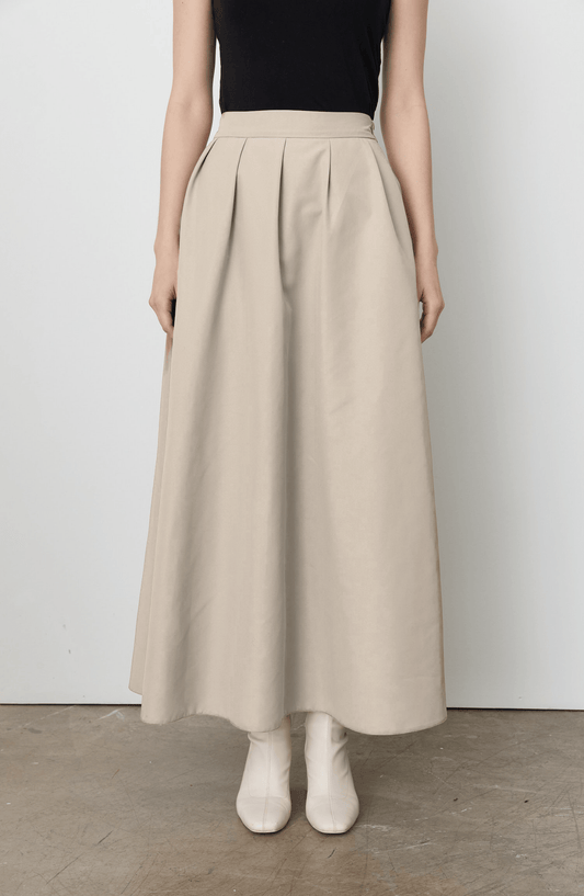 Pileli Taş Trenç Etek - Fatma Atasoy