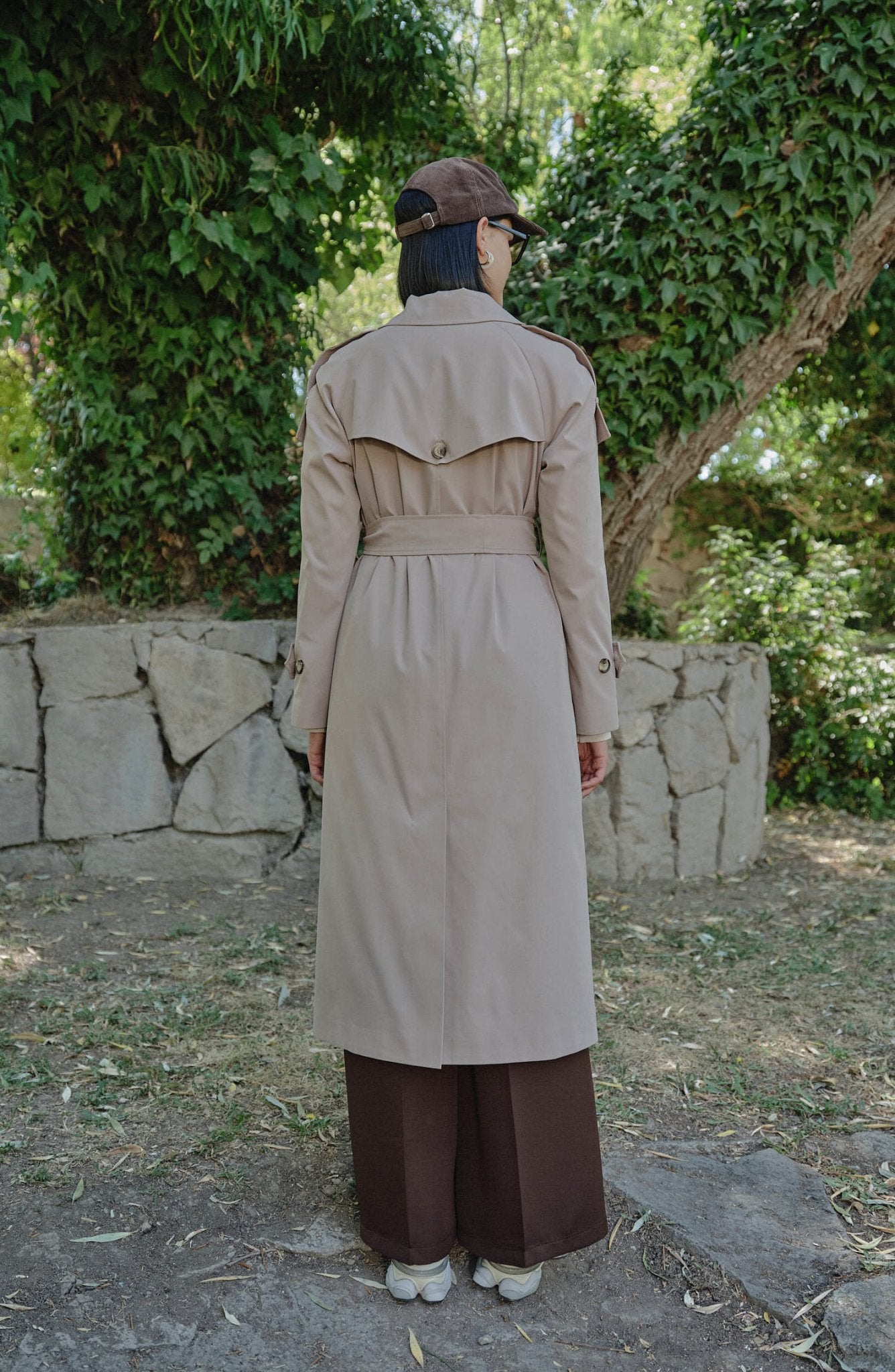 Premium Sütlü Kahve Oversize Trençkot - Fatma Atasoy