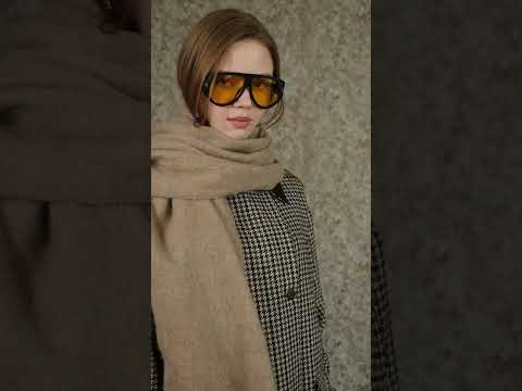 Garnili Kazayağı Sütlü Kahve Ceket Kaban