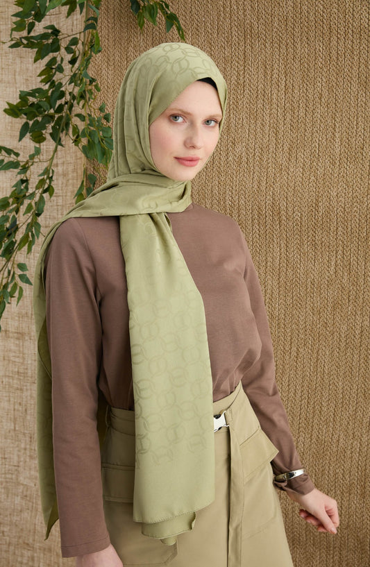 Ring Adaçayı Jakarlı Şal - Fatma Atasoy