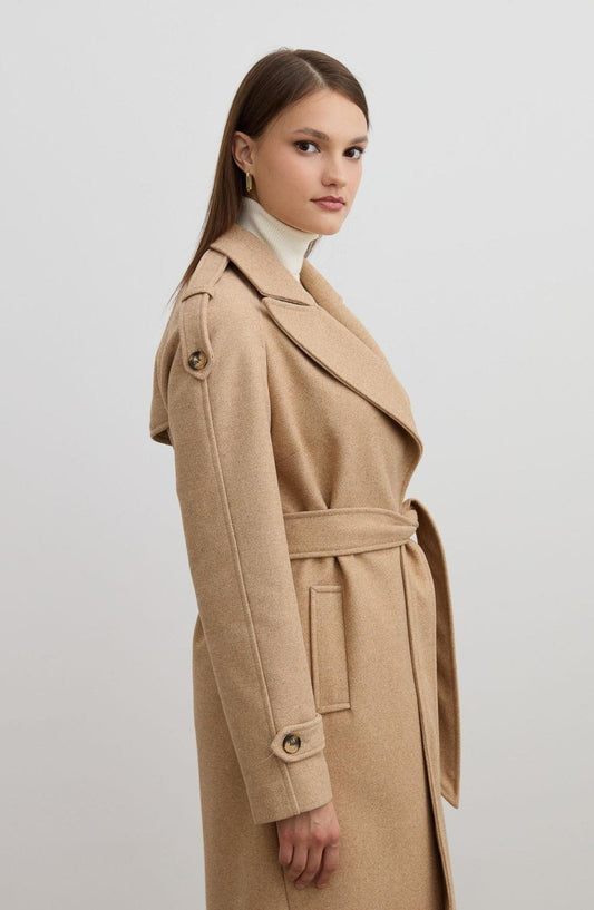 Rüzgarlıklı Reglan Kol Kaban Sütlü Kahve - Fatma Atasoy