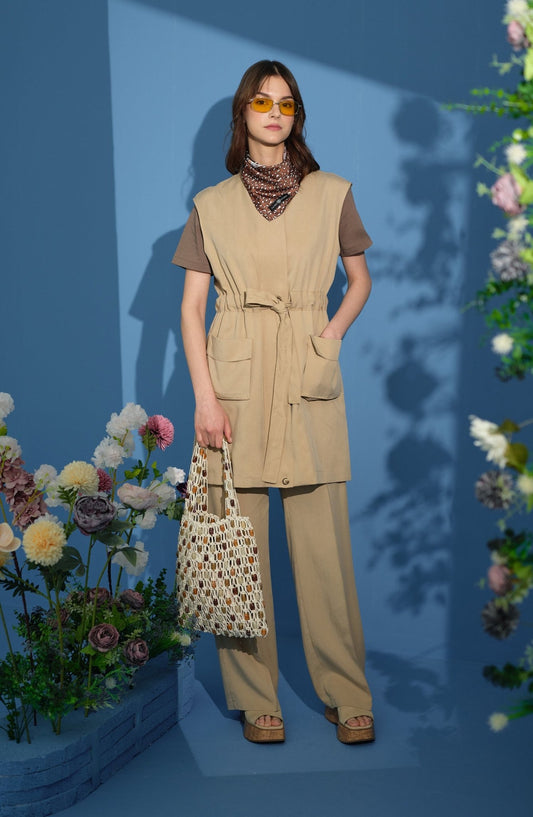 Safari Sütlü Kahve Yelek - Fatma Atasoy