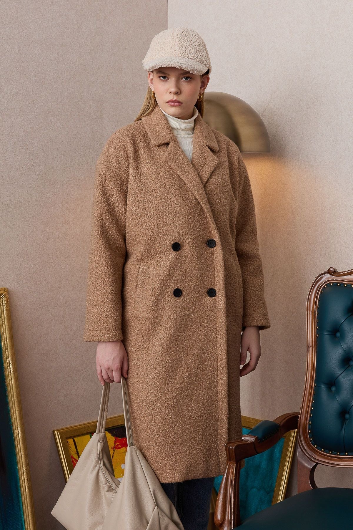 Teddy Oversize Kaban Sütlü Kahve - Fatma Atasoy